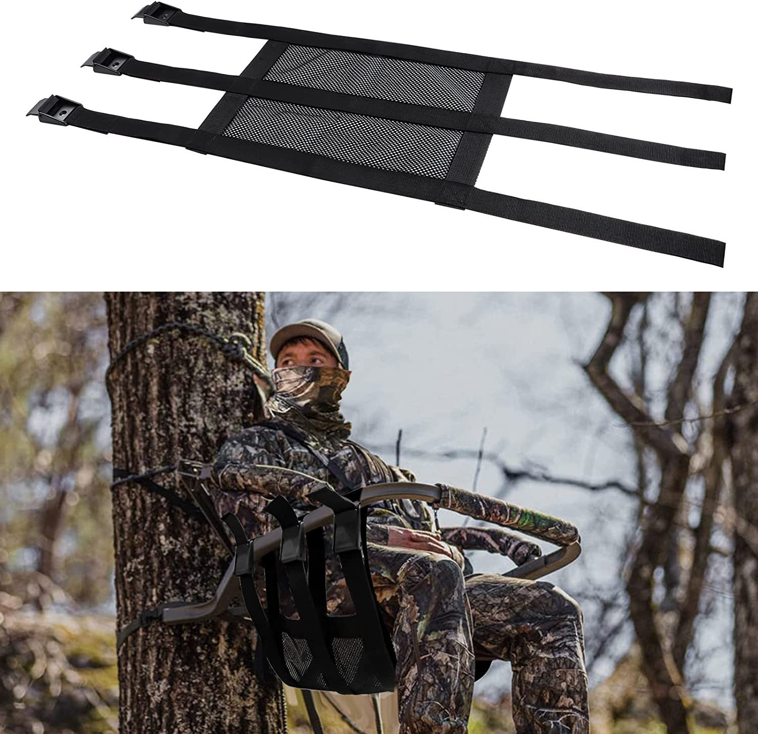 Father's Day Gifts!seat Replacement Parts,Universal Tree Stand Seat Replacement 16 X12” Tree Stand Seat Deer Stand for Hunting for Climbing Treestands Ladder Stands Lock on Tree Stands|nylon,Black